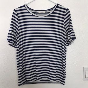 Navy striped shirt